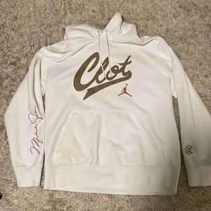 White Jordan x Clot hoodie, color:white